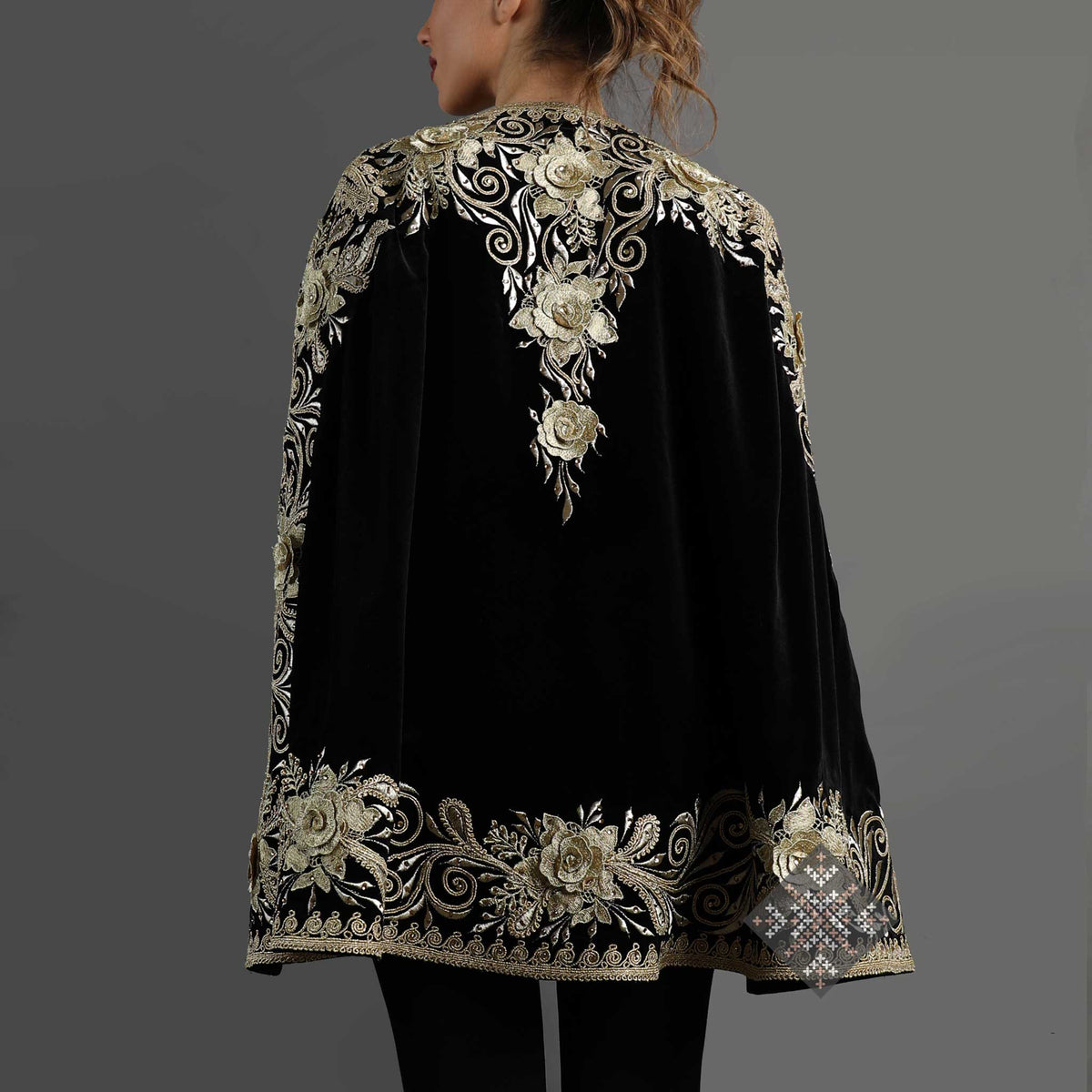 Aya Velvet Cape Jacket shopMUB