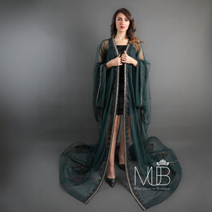 Luma Green Bisht Abaya