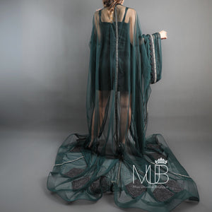 Luma Green Bisht Abaya