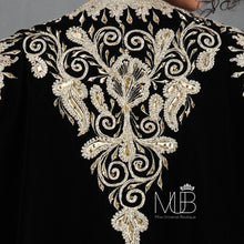 Load image into Gallery viewer, Zahra Floral Velvet Cape Jacket