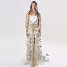 Load image into Gallery viewer, Rama Gold Swirls Kaftan