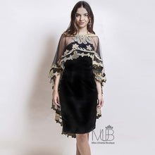 Load image into Gallery viewer, Sham Floral Embroidery Tulle Cape