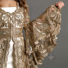 Load image into Gallery viewer, Sana Gold Layered Kaftan