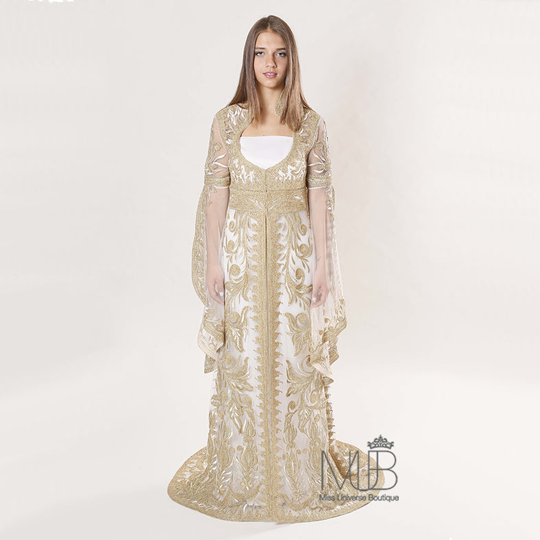 Seleen Golden Drape Kaftan