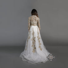 Load image into Gallery viewer, Haya Gold Tulle Jacket Dress