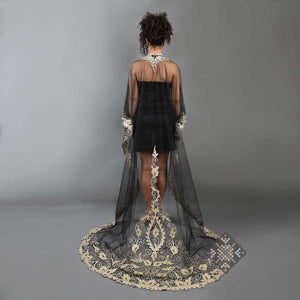 Sahar Black Gold Cape