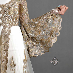 Sama Ruffle Gold Bridal Kaftan