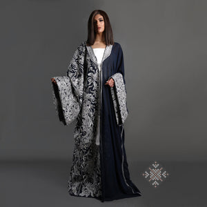 Lina Embroidered Kimono Abaya