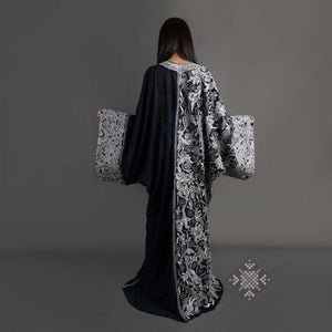 Lina Embroidered Kimono Abaya