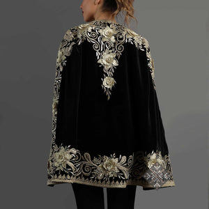 Aya Velvet Cape Jacket