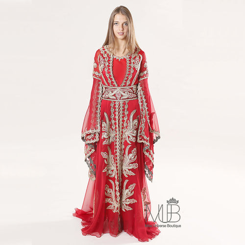 Lamees Red Arabian Kaftan