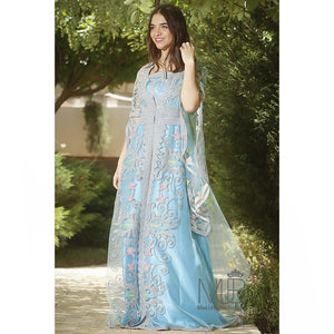 Bana Sky Floral Kaftan