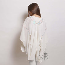 Load image into Gallery viewer, Huda Wrap Embroidered White Top