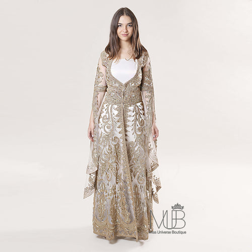 Maha Wedding Gold Abaya