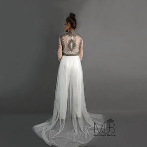 Yasmine Embroidered Bridal Pantsuit