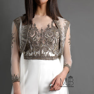 Yasmine Embroidered Bridal Pantsuit