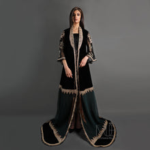 Load image into Gallery viewer, Jasmine Velvet Calligraphy Abaya