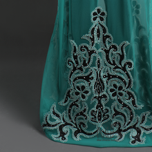 Load image into Gallery viewer, Yara Turquoise Bisht Abaya