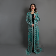 Load image into Gallery viewer, Yara Turquoise Bisht Abaya