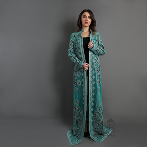 Yara Turquoise Bisht Abaya